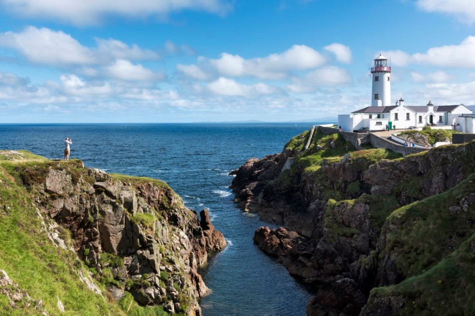Teach Solais Fhánada / Fanad Head Lighthouse on the eastern shore of Fanad Peninsula (Fánaid),  with stunning views of Lough Swilly, County Donegal, Ireland