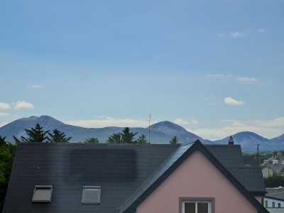 Mountain view from the  second floor, 1 bedroom apartment at Árasáin Bhalor - 4 Star Self Catering Apartments & House, Falcarragh, County Donegal, Ireland