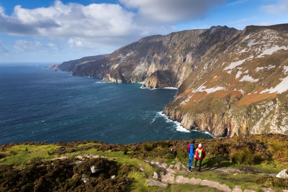 Slieve League cliffs, County Donegal, Ireland -   the tallest sea cliffs  in Europe and  a highlight of the Wild Atlantic Way. A short touring distance from Árasáin Bhalor - 4 Star Self Catering Apartments & House, Falcarragh, County Donegal, Ireland